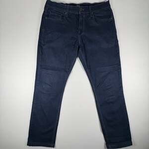 PAIGE Women's USA Made Jeans Dark Wash Slim Straight Skinny High Mid Rise 34x28